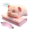 Gối Văn Phòng 3 trong 1 kèm Chăn & Bịt Mắt - Siêu Mềm, Giá Chỉ 89.000đ