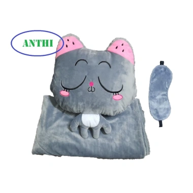Gối Văn Phòng 3 trong 1 kèm Chăn & Bịt Mắt - Siêu Mềm, Giá Chỉ 89.000đ 2