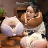 Gối văn phòng kê cổ chữ U hình thú BINNIECUTE 30x30cm - Giảm đau cổ vai gáy 4