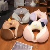 Gối văn phòng kê cổ chữ U hình thú BINNIECUTE 30x30cm - Giảm đau cổ vai gáy 5