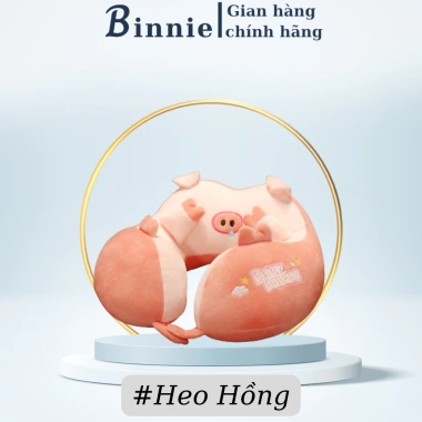 Gối văn phòng kê cổ chữ U hình thú BINNIECUTE 30x30cm - Giảm đau cổ vai gáy 10