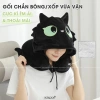 Gối Văn Phòng UCHUU Mèo Đen Đa Năng: Kê Cổ Hạt Xốp, Bịt Mắt Ngủ, Mũ Trùm Đầu Du Lịch - Giá Ưu Đãi 121k 5
