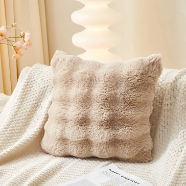 Gối vuông sofa 45x45cm vải lông chồn siêu mềm mịn, đệm êm ái - gối ôm bông gòn, decor văn phòng & quán bar, phong cách hiện đại, giảm giá 24.900₫ 6