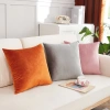 Gối vuông vải nhung 45x45 cm - Tựa sofa, ôm lưng văn phòng, trang trí trà cafe, vỏ có khóa kéo, chỉ 21.500đ 2