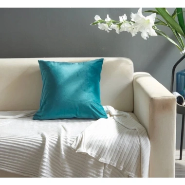 Gối vuông vải nhung 45x45 cm - Tựa sofa, ôm lưng văn phòng, trang trí trà cafe, vỏ có khóa kéo, chỉ 21.500đ 8