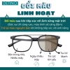 Gọng kính nam nữ cao cấp Hàn Quốc K4, mắt kính mát đổi màu, chống UV và ánh sáng xanh, cận 0° gọng to 4