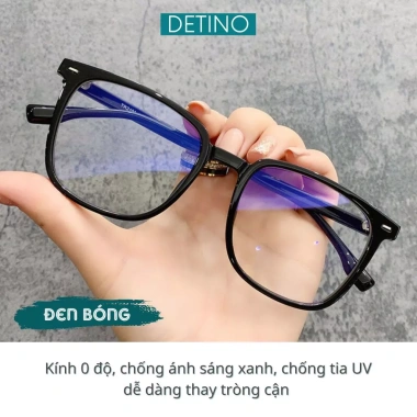 Gọng kính nam nữ cao cấp Hàn Quốc K4, mắt kính mát đổi màu, chống UV và ánh sáng xanh, cận 0° gọng to 10