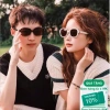 Gọng kính thời trang gấp gọn kim loại - hộp da cao, chống bụi UV, giá 32.000đ