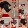 GOTI Kẹp Tóc Nữ Màu Đỏ Tết Càng Cua Kim Loại Đính Hạt Quà Tặng Giá 18.000 6