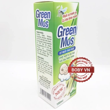 Green Mos Xịt Muỗi Thảo Dược 100ml - An Toàn Cho Trẻ Em Từ 3 Tháng, Giá Ưu Đãi 55.000 7 Green Mos Xịt Muỗi Thảo Dược 100ml - An Toàn Cho Trẻ Em Từ 3 Tháng, Giá Ưu Đãi 55.000 7