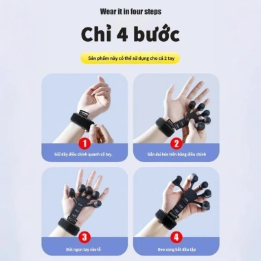 Gripow Silicone Dụng Cụ Tập Cơ Tay 3 Mức Kháng Lực - Tăng Cường Ngón Tay, Cẳng Tay, Phục Hồi Chỉ 39.000 VND