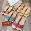 Guốc mộc 3 phân quai gấm HOT trend áo dài lễ tết - Giá ưu đãi 135k Mộc mây