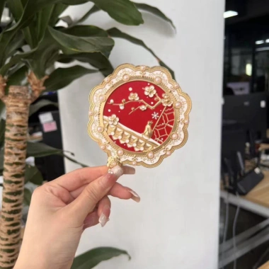 Gương Cầm Tay Flower Họa Tiết Cổ Trang Trung Quốc – Quà Gái Giá 99.000₫