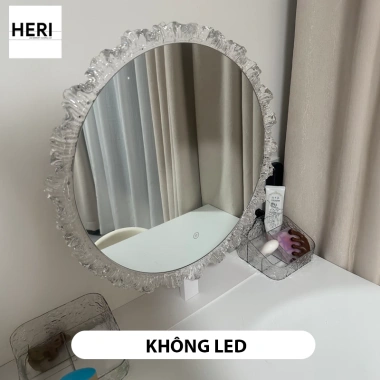 Gương Để Bàn Trang Điểm Hoa LED Cảm Ứng 3 Màu Cao Cấp - Siêu Sang, Giá 425k