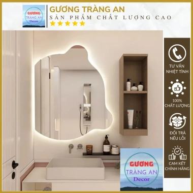 Gương Led Đầu Gấu Cảm Ứng Cao Cấp - Trang Điểm, Decor Nhà Tắm Sang Trọng, Hiện Đại, Giá 225.000₫
