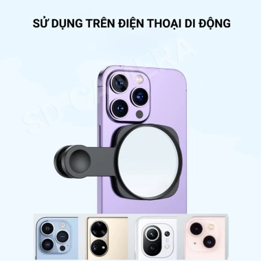 Gương selfie kẹp điện thoại, gương trang điểm tiện lợi, chỉ 29.000₫