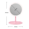 Gương trang điểm để bàn LED với đèn và sạc, ánh sáng 3 màu, giảm giá 63.000 VND 8