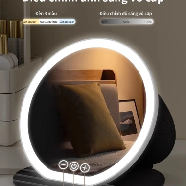 Gương trang điểm LED ICON cảm ứng 3 mức sáng, gập gọn, pin sạc, di động - giá chỉ 175k