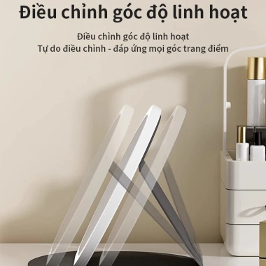Gương trang điểm LED ICON cảm ứng 3 mức sáng, gập gọn, pin sạc, di động - giá chỉ 175k