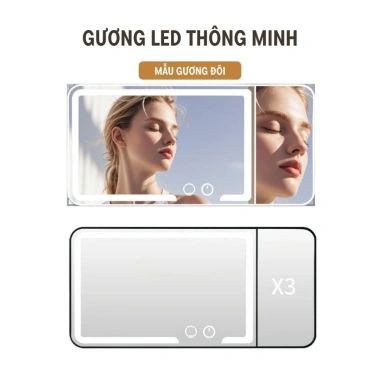 Gương Trang Điểm Ô Tô LED 3 Màu, Chắn Nắng, Sạc USB Đa Năng, Cao Cấp - Giá 125k