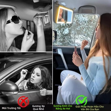 Gương Trang Điểm Ô Tô SEAMETAL – Sạc, Màn Hình Cảm Ứng, Độ Sáng 3 Màu, Che Nắng Đa Năng, Giá 87.900₫ 2 Gương Trang Điểm Ô Tô SEAMETAL – Sạc, Màn Hình Cảm Ứng, Độ Sáng 3 Màu, Che Nắng Đa Năng, Giá 87.900₫ 2