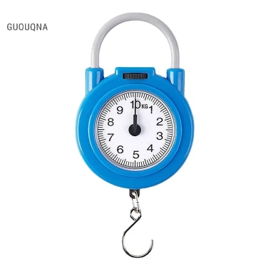 GUOUQNA Cân cơ khí di động 10kg - Kỹ thuật số, độ chính xác cao, thích hợp cho hành lý, nhà bếp, cân lò xo