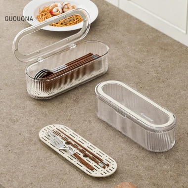 Guouqna Hộ Gia Đình Chống Bụi - Hộp Chop có Nắp trong suốt, lưu trữ thìa nĩa dao kéo cho bếp 7 Guouqna Hộ Gia Đình Chống Bụi - Hộp Chop có Nắp trong suốt, lưu trữ thìa nĩa dao kéo cho bếp 7