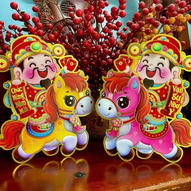 Hai Miếng Dán Cửa Ngựa Mã Đáo Thành Công - Trang Trí Tết Bính Ngọ 2.026 Giá 68,000₫ 2