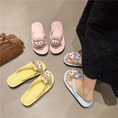 HaiLinda Dép Xỏ Ngón Shirley Rose Đế Mềm Dày Chống Trượt Nữ Đế Phẳng 37.000đ