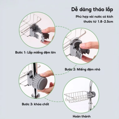 Handobox Giá Để Đồ Treo Bồn Rửa Bát Đa Năng Inox 304 Chống Gỉ - Kệ Nhà Bếp 33.000đ 4