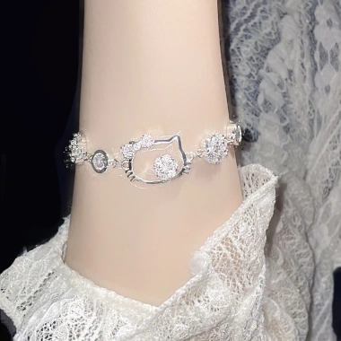 Haneso Set Quà Tặng Hello Kitty - Vòng Cổ, Lắc Tay, Nhẫn Mạ Bạc - Giá 20.000đ - Quà Sinh Nhật & Dịp Lễ cho Bạn Gái 9
