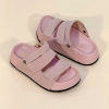 Hàng sẵn hoả tốc Sandal mùa hè quai dán hottrend da lộn 4cm cho nữ - Thích hợp đi học, đi biển 3