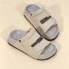 Hàng sẵn hoả tốc Sandal mùa hè quai dán hottrend da lộn 4cm cho nữ - Thích hợp đi học, đi biển 8