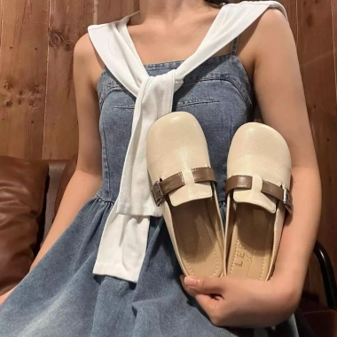 Hàng sẵn nhận trước Tết Đế mềm Ullzang sục bệt đai ngang, đế cao su chống trơn, trẻ trung, giá 195k
