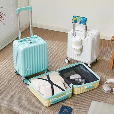 Hành lý 14 inch phong cách mới 2.025 - Nhẹ đa năng, bánh xe, đỡ cốc, giá 495.000 VND 4
