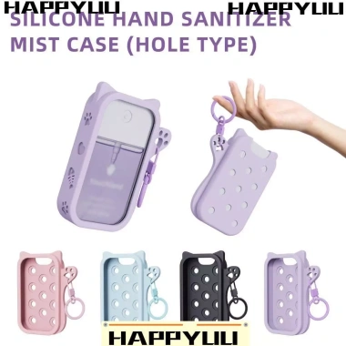 HAPPYUU Silicone 30ml Dây Đeo Điều Chỉnh Chai Xịt Đổ Lại, Móc Khóa Tương Thích Tái Sử Dụng cho Nước Rửa Tay Touchland