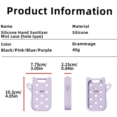 HAPPYUU Silicone 30ml Dây Đeo Điều Chỉnh Chai Xịt Đổ Lại, Móc Khóa Tương Thích Tái Sử Dụng cho Nước Rửa Tay Touchland 2