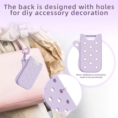 HAPPYUU Silicone 30ml Dây Đeo Điều Chỉnh Chai Xịt Đổ Lại, Móc Khóa Tương Thích Tái Sử Dụng cho Nước Rửa Tay Touchland 3