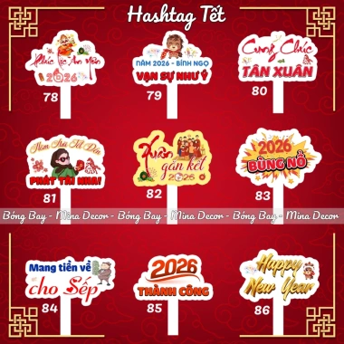 Hashtag Năm Mới Tết 2.026: Thiết Kế Year & Party, YEP 2.025, Giảm tới 25.000đ