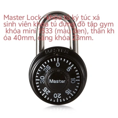 HCM-Master Khóa Vali Đen 1.533MCND Thân 40mm Càng 23mm Giá ưu đãi 199.000 VND 3