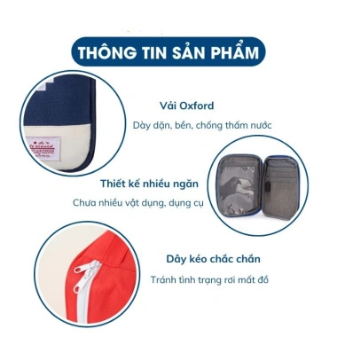 HCM Túi Đựng Dụng Cụ Sơ Cứu Mini Tiện Lợi Ốp Ralafeen - Chỉ 39.500₫