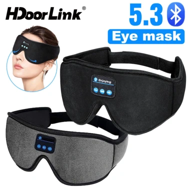 HdoorLink 5.3 Tai Nghe Ngủ Bluetooth Mặt Nạ 3D Đàn Hồi Mềm Mại Thoải Mái Du Lịch