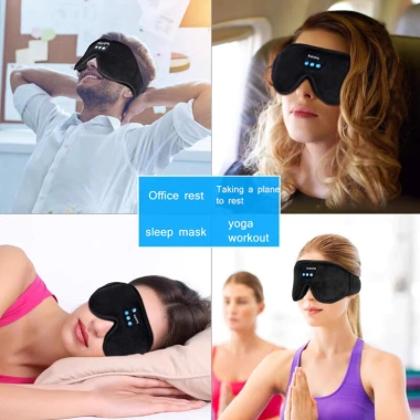 HdoorLink 5.3 Tai Nghe Ngủ Bluetooth Mặt Nạ 3D Đàn Hồi Mềm Mại Thoải Mái Du Lịch 9 HdoorLink 5.3 Tai Nghe Ngủ Bluetooth Mặt Nạ 3D Đàn Hồi Mềm Mại Thoải Mái Du Lịch 9