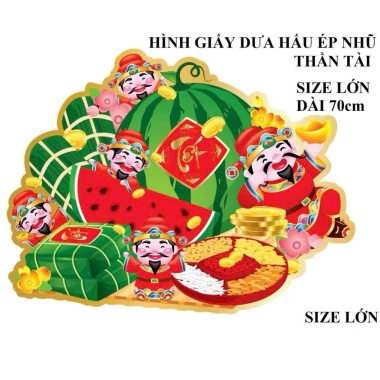 Hình Dán Ép Nhũ 3D Chậu Mai, Đào, Tắc, Cành Mai Đào – Nhiều Size, Trang Trí Tết, Giá chỉ 45.000