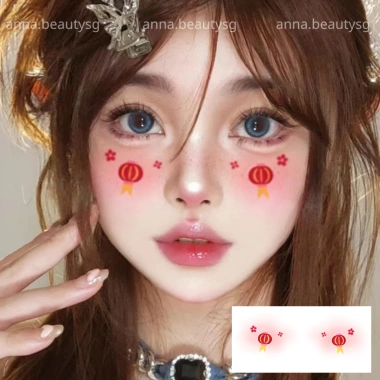 Hình dán trang điểm Tết má ửng hồng, makeup douyin cá tính, xăm tạm thời 39.000đ