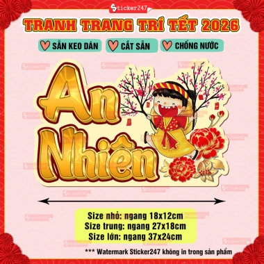 Hình Dán Trang Trí Tết An Nhiên Đoàn Viên Decal 2.026 Bính Ngọ Chúc Mừng Năm Mới 13.500đ 8