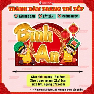 Hình Dán Trang Trí Tết An Nhiên Đoàn Viên Decal 2.026 Bính Ngọ Chúc Mừng Năm Mới 13.500đ 9