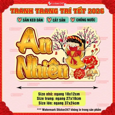 Hình Dán Trang Trí Tết An Nhiên Đoàn Viên Decal 2.026 Bính Ngọ Chúc Mừng Năm Mới 13.500đ 10