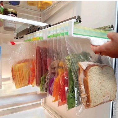 Hộ Gia Đình Tidy-up Túi Ziplock Kính Thiên Văn Giữ Tươi Tủ Lạnh - Giá Treo Kiệm