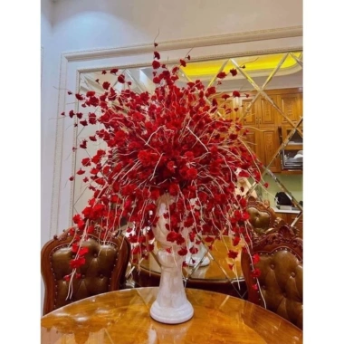 Hoa anh đào giả cao cấp loại 1 - 1 cành, râu mượt, giá chỉ 19.900₫ 4